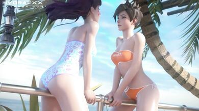 Pussy Popping Porn Party with Overwatch's D.Va and JJULEZ's Bubble Pop!