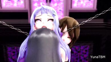 Double Penetration Futanari Orgy with Yuna the Boss