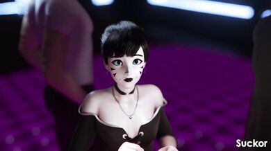 D.Va's Tongue-Fu Challenge in Suckor's Naughty Club!