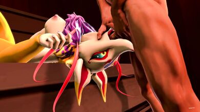 Kinky Nine-Tailed Monster Fucks the Esophagus - Gasping and Moaning Included
