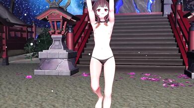 [Hentai MMD] Hot and Horny Megumin Fucks on Sand Planet