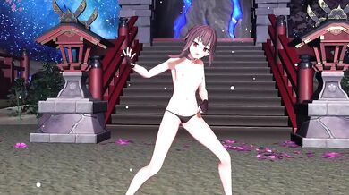[Hentai MMD] Hot and Horny Megumin Fucks on Sand Planet