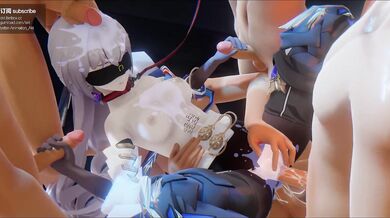 Bronya's Gangbang Party on the Honkai Railways