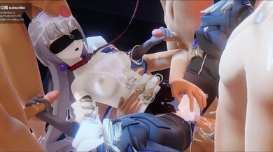 Bronya's Gangbang Party on the Honkai Railways