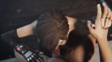 Tifa Lockhart's Facial Obsession with Bulging Senpai [Black Lipstick Removed for Better Access]