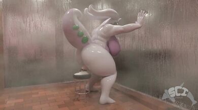 Golden Shower with Goodra and Her Girthy Dildo!