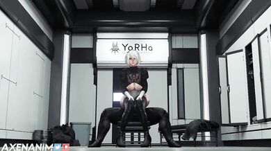 Sexy Android 2B Gets Fucked Riding on Top