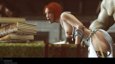 Iron Bull's monster cock dominates Leliana's tight ass