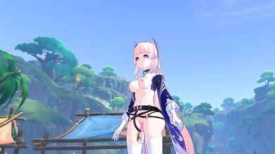 Kokomi's First Interactive Robotic Fuck Toy Experience