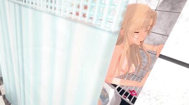 Innocent Yuuki Asuna's Wet and Wild Shower Surprise with her Big and Powerful Boyfriend