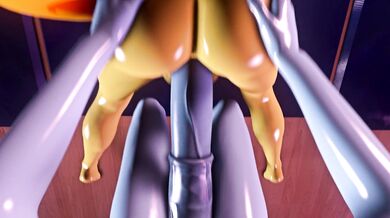 Futa Rainbow ravishes fellow futa Spitfire in a blistering bang-fest