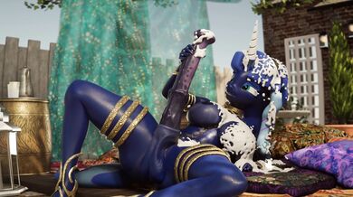 Luna's Futanari Outdoor Masturbation [Erostud]