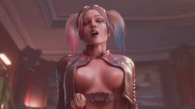 Harley Quinn's DP Gangbang Orgy at the Strip Club