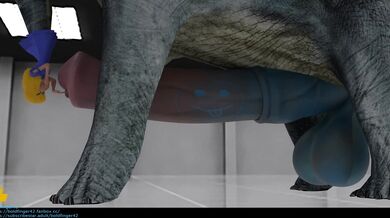 [Boldfinger42] Futanari Dinosaur Taurs Pleasure Their Own Urethras in Private