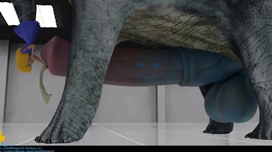 [Boldfinger42] Futanari Dinosaur Taurs Pleasure Their Own Urethras in Private