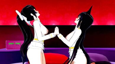 Fucking Yuki and Shizuka in Azur Lane's Bridge