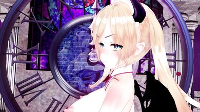 Chocolate Yuzuki Fucked in a Miniature Garden by Haniwa's Dolls