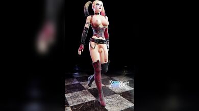 Walking Harley Quinn Gets a Huge Erection