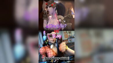 Snowbunny Widowmaker vs. D.va: Hot Lesbian Action in the Snow