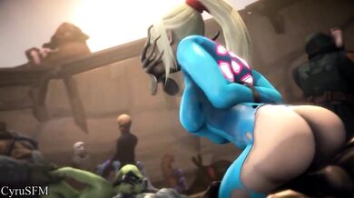 Jabba's Slave Samus [cyru sfm]: A Naughty Parody where Princess Leia Gets Fucked by Jabba the Hutt in Chainmail Lingerie