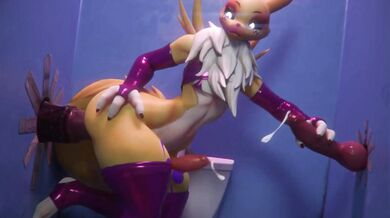 Renamon Gets Dirty In The Bathroom