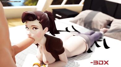 D.Va's Facial Destruction by Tiaz-3dx