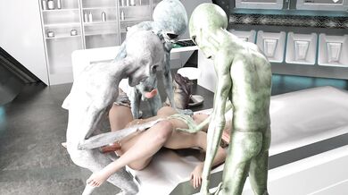 Alien MILF Threesome