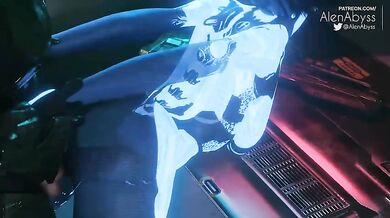 Busty Virtual Assistant's Anal Craving for a Demon Lord in the World of Video Games