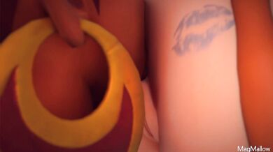 Urbosa and Zelda's Steamy Lesbian Romp with MagMallow.