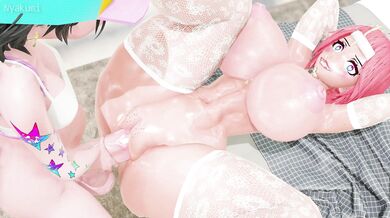 - Remastered Threesome Orgy with Nyakumi