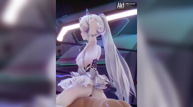 Thrusting her love canal, Kiana takes a hard, pulsating pole