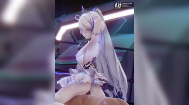 Thrusting her love canal, Kiana takes a hard, pulsating pole