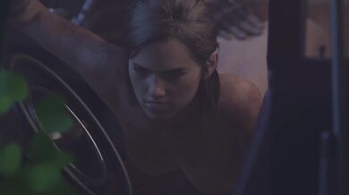 Busty Ellie gets fucked in the backseat of a car while giving her driver a blowjob.