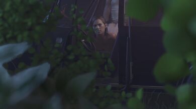 Busty Ellie gets fucked in the backseat of a car while giving her driver a blowjob.