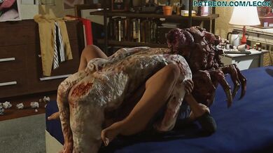 Jill Valentine's Cum-drenched Battle with a Lustful Undead Fiend