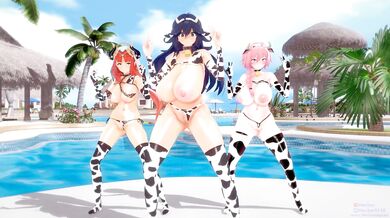 Horny Cowgirls Nila, Hexe and Astolfo's Spiritual Striptease!