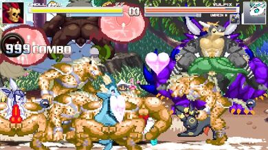 BDSM Gnolls dominate Vulpix's Eeveelution harem in bondage