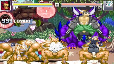 BDSM Gnolls dominate Vulpix's Eeveelution harem in bondage