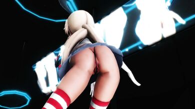 Anal Destruction: The Search for the Donut Hole [R18 MMD Porn] featuring Shimakaze and John Lui