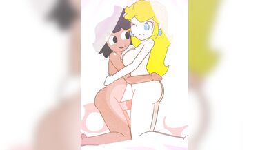 Peach's Sensual Undressing and Teasing in Reverse