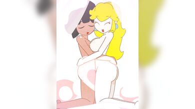 Peach's Sensual Undressing and Teasing in Reverse