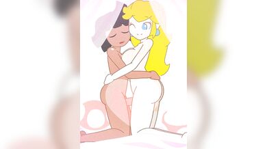 Peach's Sensual Undressing and Teasing in Reverse