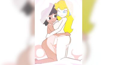 Peach's Sensual Undressing and Teasing in Reverse