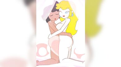Peach's Sensual Undressing and Teasing in Reverse