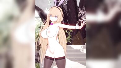 Nude Girl Gyrates Wildly