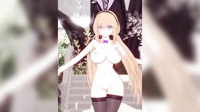 Nude Girl Gyrates Wildly