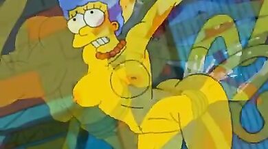 Ass-blasting Invasion of Marge Simpson by Monstrous Alien Cock in 'Nstat'