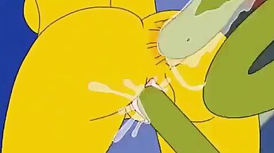 Ass-blasting Invasion of Marge Simpson by Monstrous Alien Cock in 'Nstat'