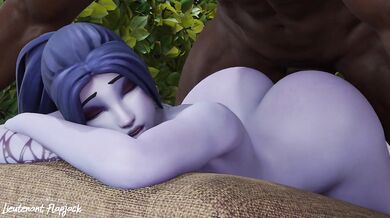Mature Busty Widowmaker Takes on Black Cock in Wild Fuck Session