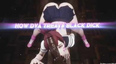 Sexy Overwatch heroine D.va gets black and blue in rough anal sex scene